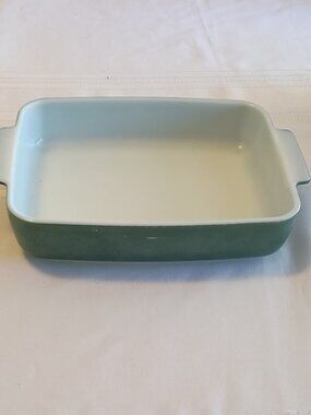 Vintage PYREX 1953 Promo Heinz 507B Green Rectangle Casserole Dish